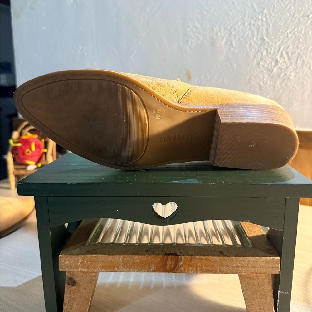 Lucky Brand Mahzan Tan Leather Slip on Loafers - Picture 6 of 7